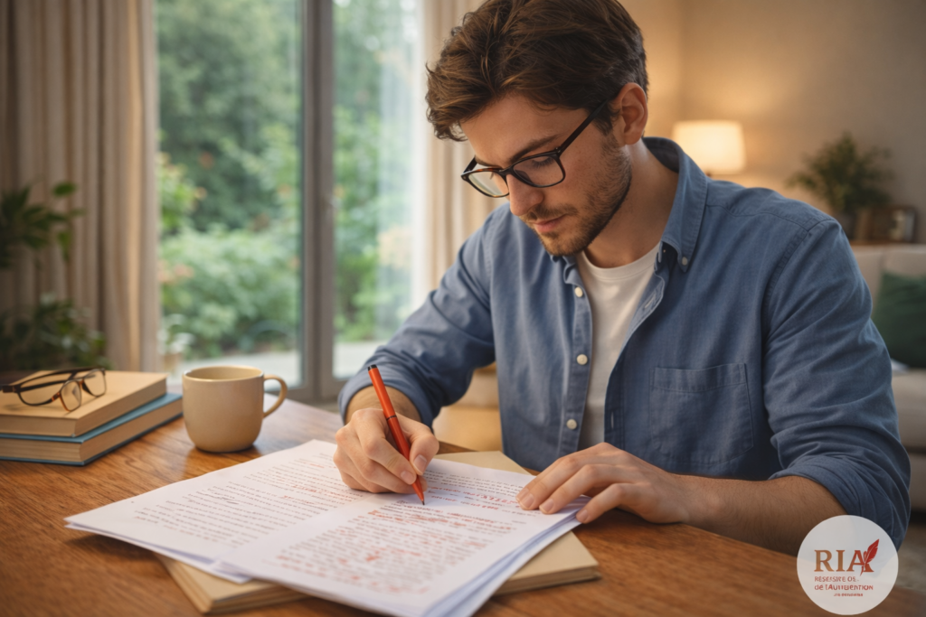 La correction d'un roman